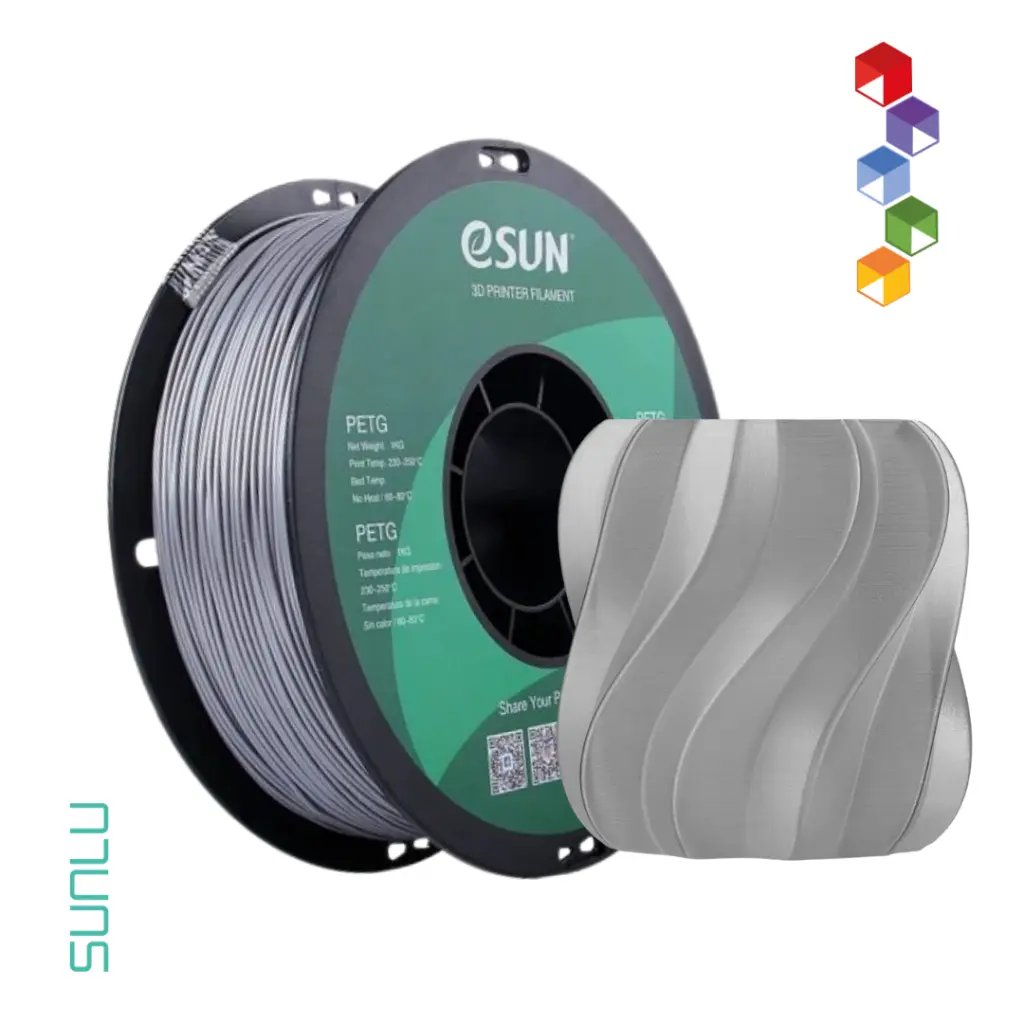 Filamento para Impresión 3D PETG eSun en Guatemala de 1kg - Mayor resistencia - Gris (3).webp