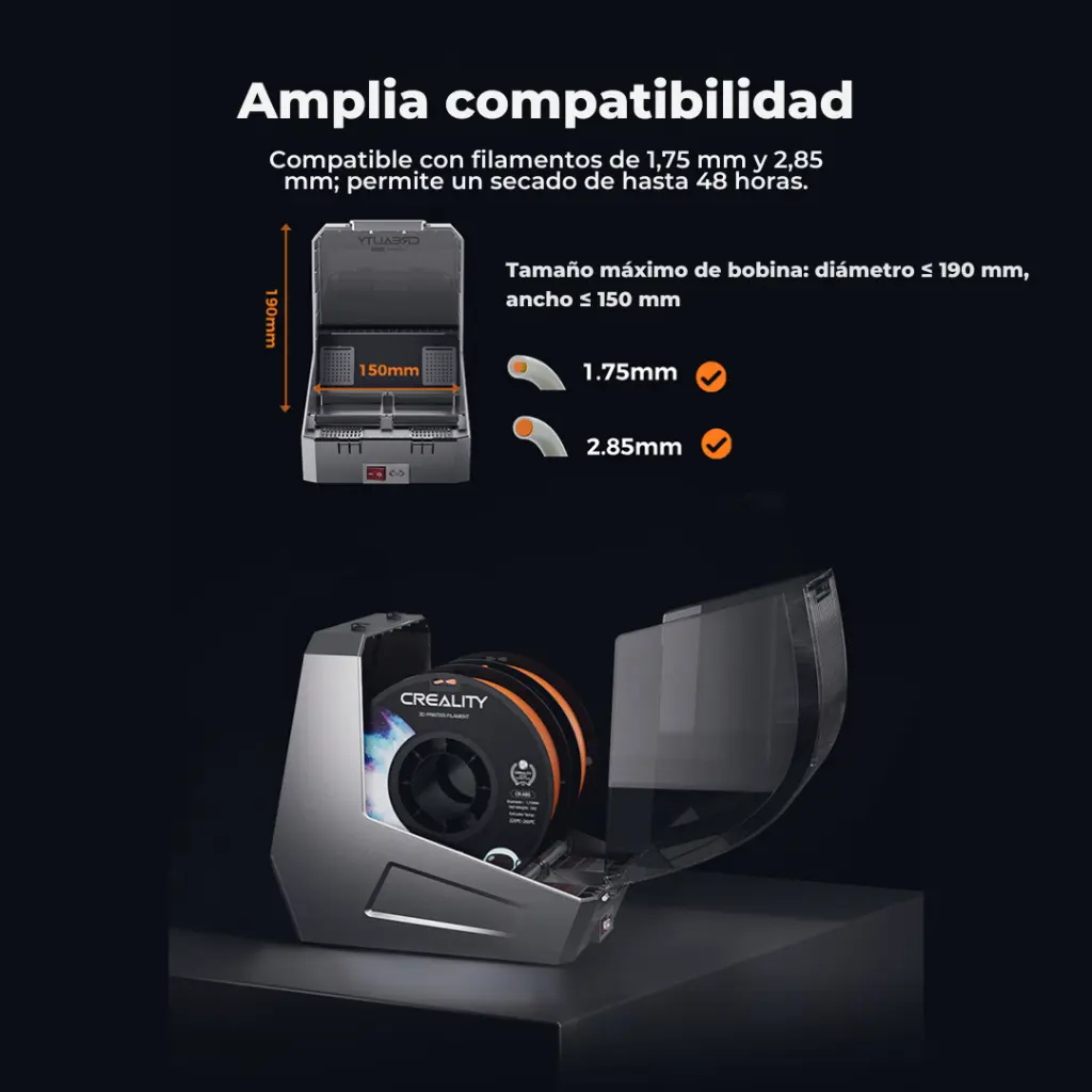 Secadora para filamentos - SpacePi V2 Plus - Creality (12).webp