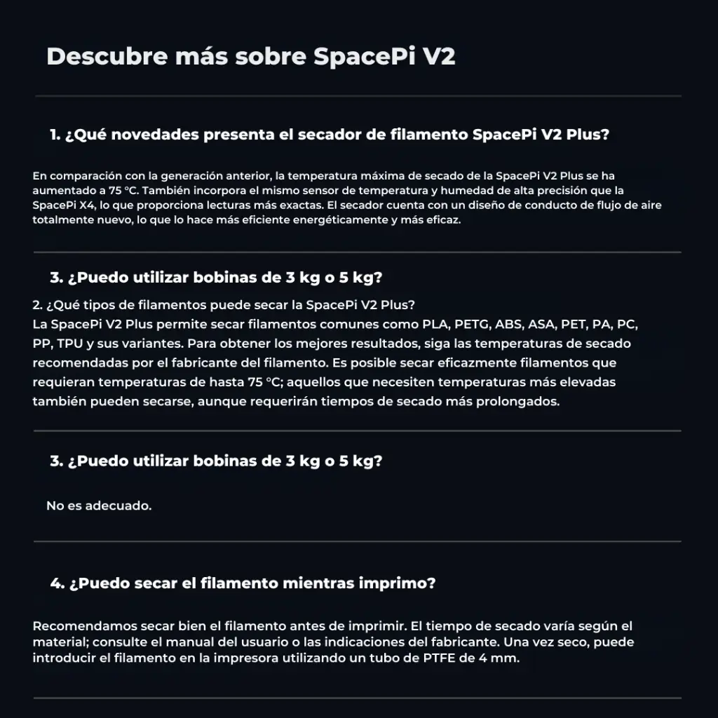 Secadora para filamentos - SpacePi V2 Plus - Creality (14).webp