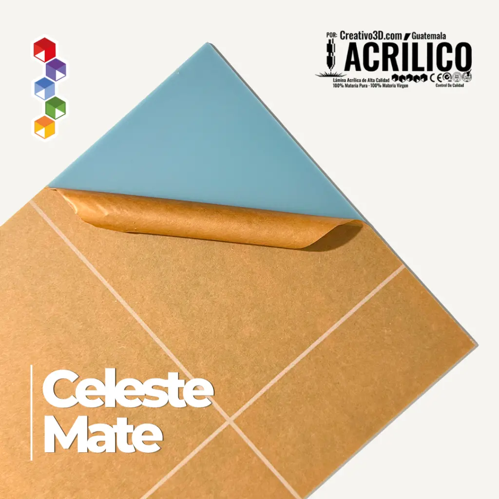 Plancha de Acrílico de 30 x 20 cm – 3mm - Acrílico Mate Celeste - Creativo 3D (2).webp