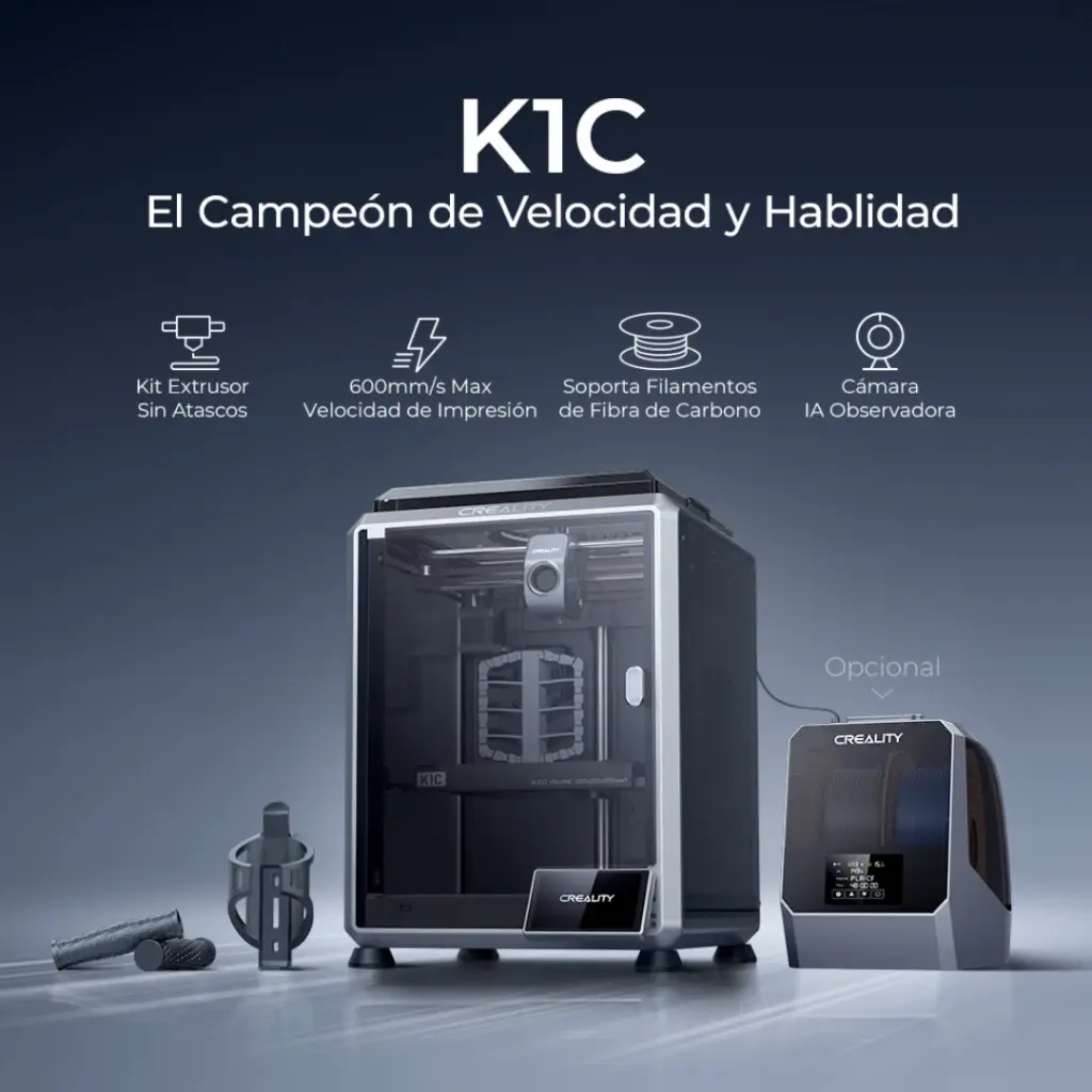 Creality K1C – Carbon Fiber Speedy – Impresora 3D FDM de Ultra Velocidad (2).webp