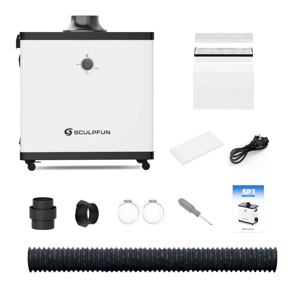 Purificador de aire humos Sculpfun SP1 de 220 W para Grabadoras Láser 2.webp