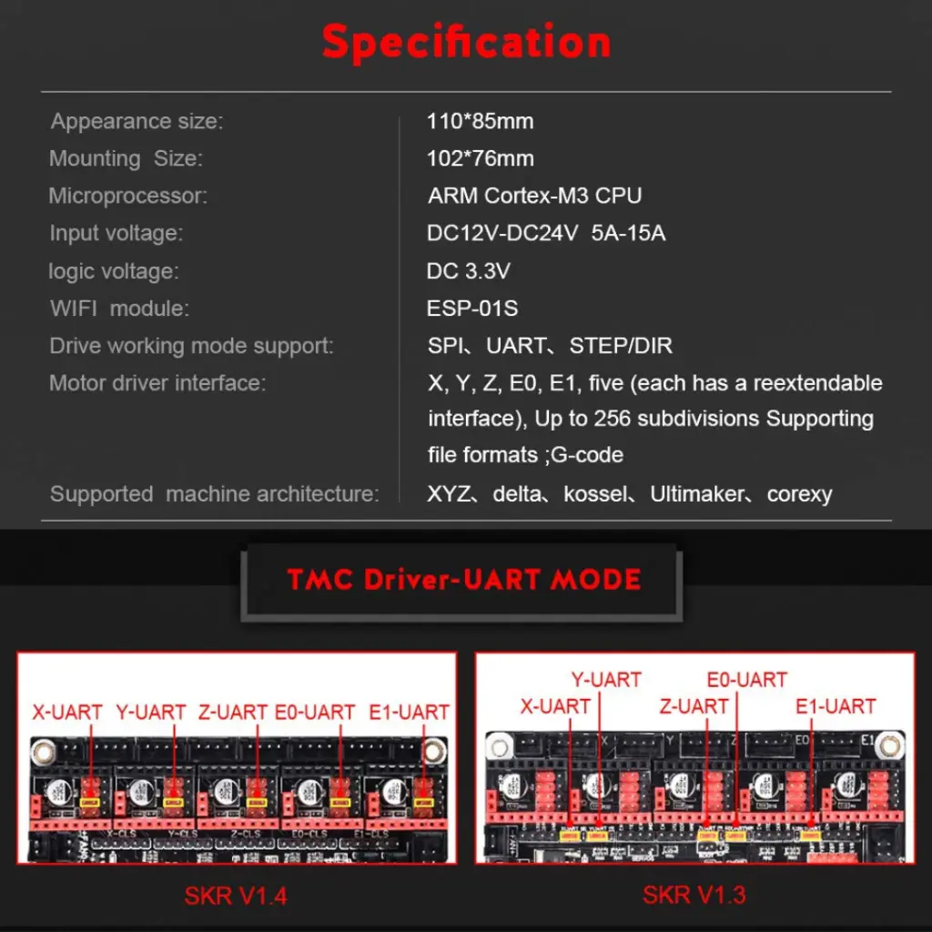 Placa SKR V1.4 BigTreeTech de 32 bits para Creality series Ender y CR (2).webp