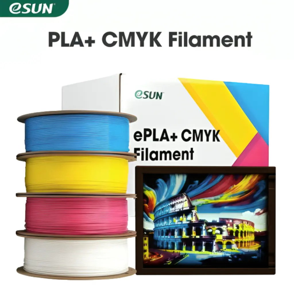 Set de Filamento PLA+ CMYK (Cian, Magenta, Amarillo y Blanco) para Litofanías Multi-color (2).webp