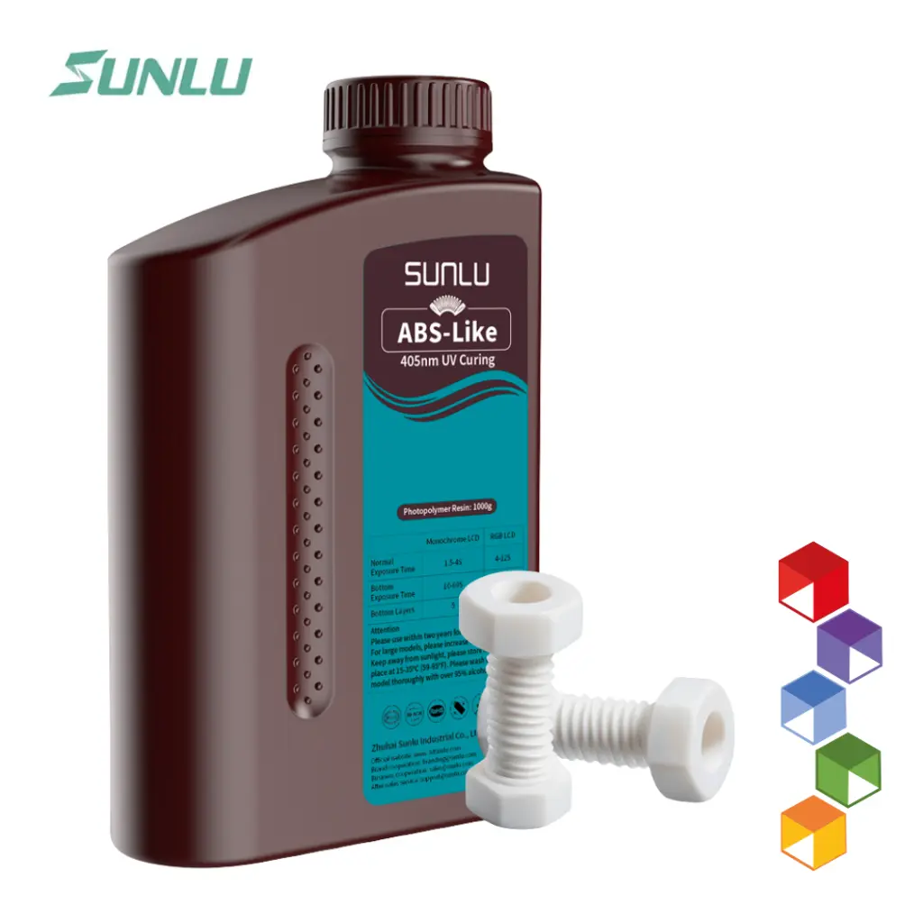 Resina para Impresion 3D - ABS Like - Sunlu - 1k ultra resistente para uso técnico - ingeniería - Blanco.webp