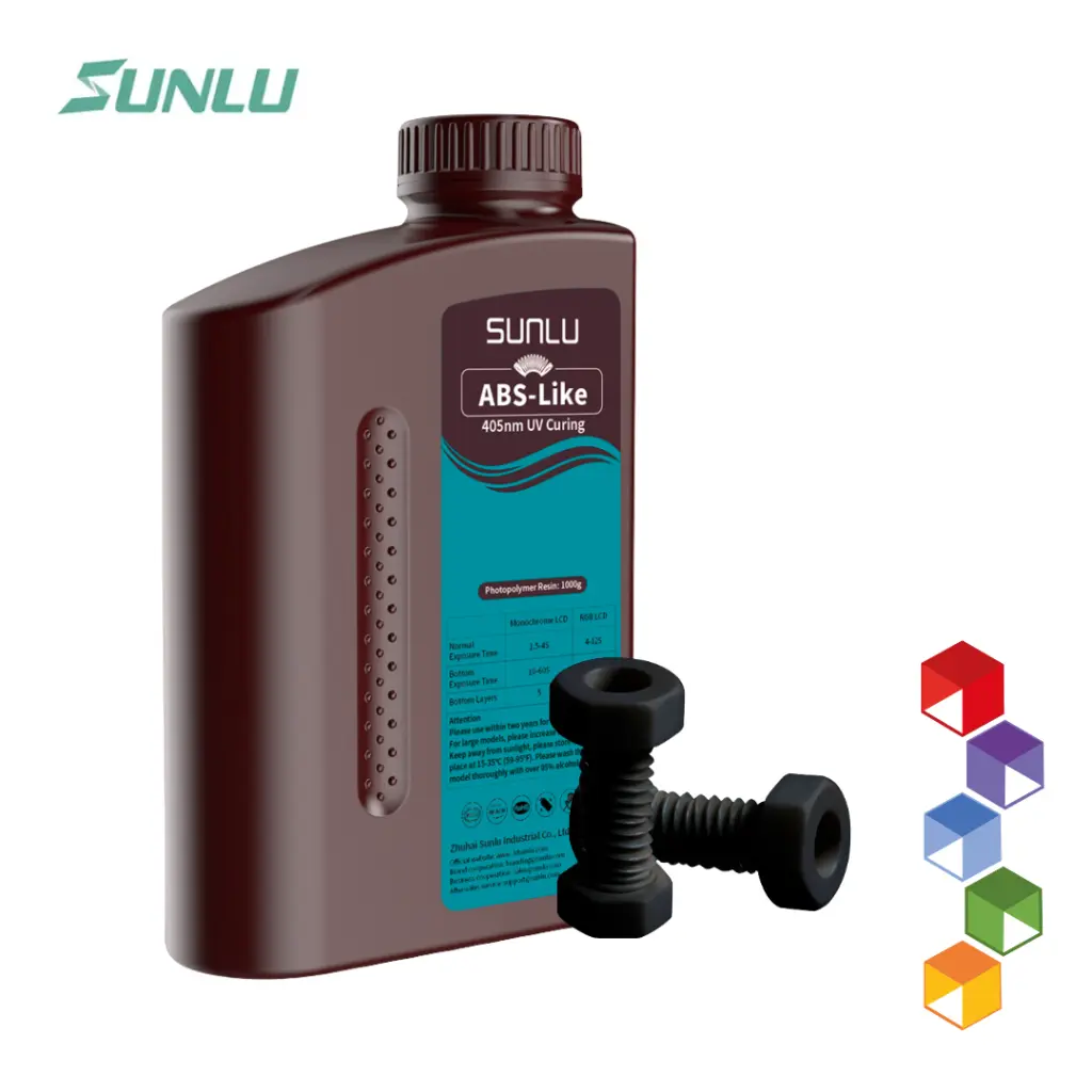Resina para Impresion 3D - ABS Like - Sunlu - 1k ultra resistente para uso técnico - ingeniería - Negro.webp