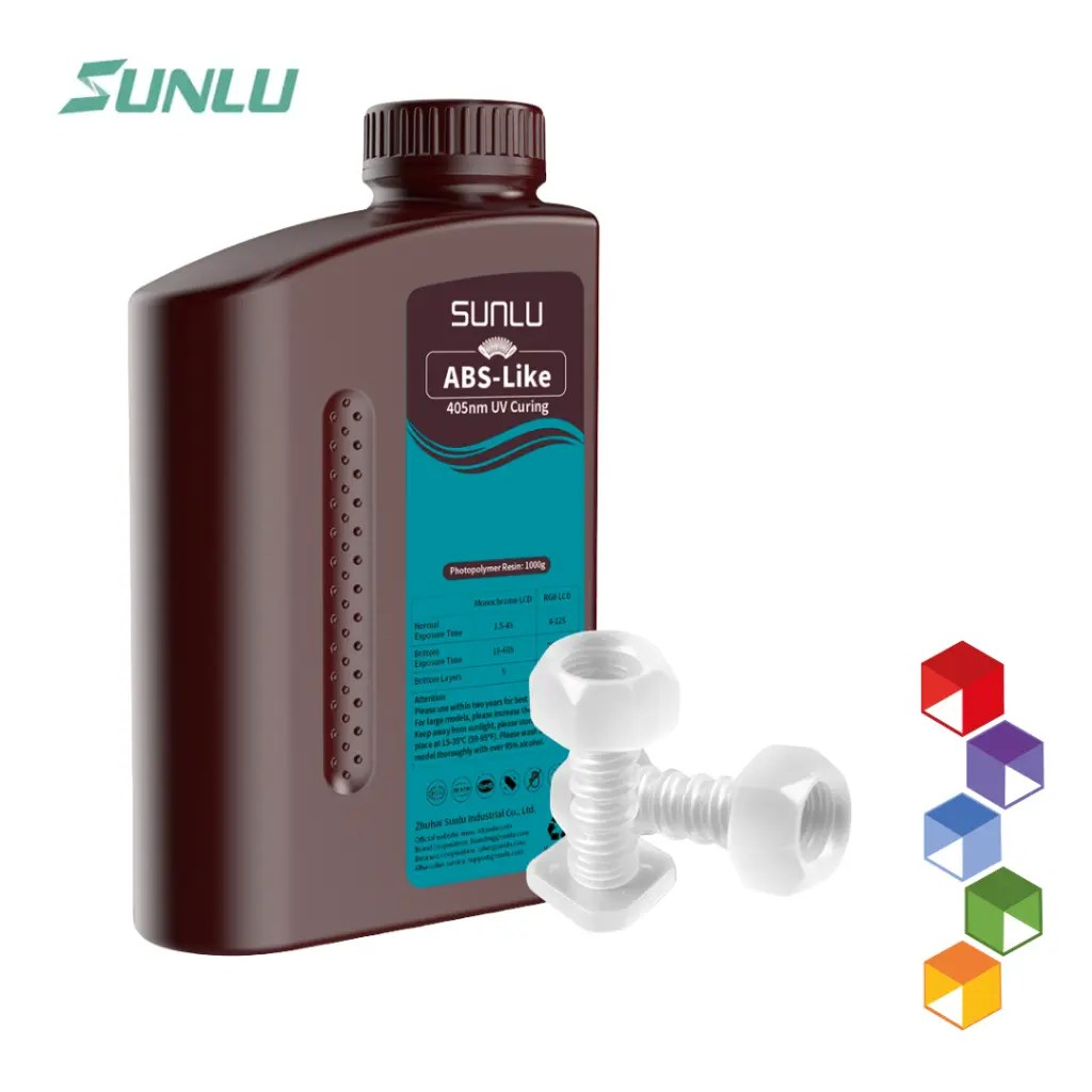 Resina para Impresion 3D - ABS Like - Sunlu - 1k ultra resistente para uso técnico - ingeniería - Transparente.webp