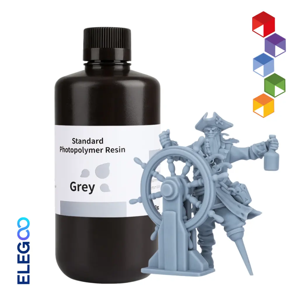 Resina para Impresion 3D de 1kg - Elegoo Estandar en Guatemala - Gris.webp