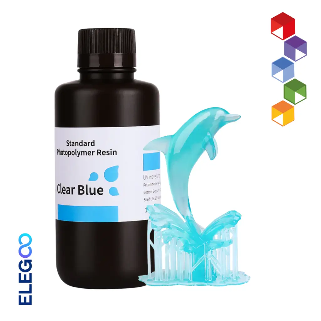 Resina para Impresion 3D de 1kg - Elegoo Estandar en Guatemala - Azul Traslúcido.webp