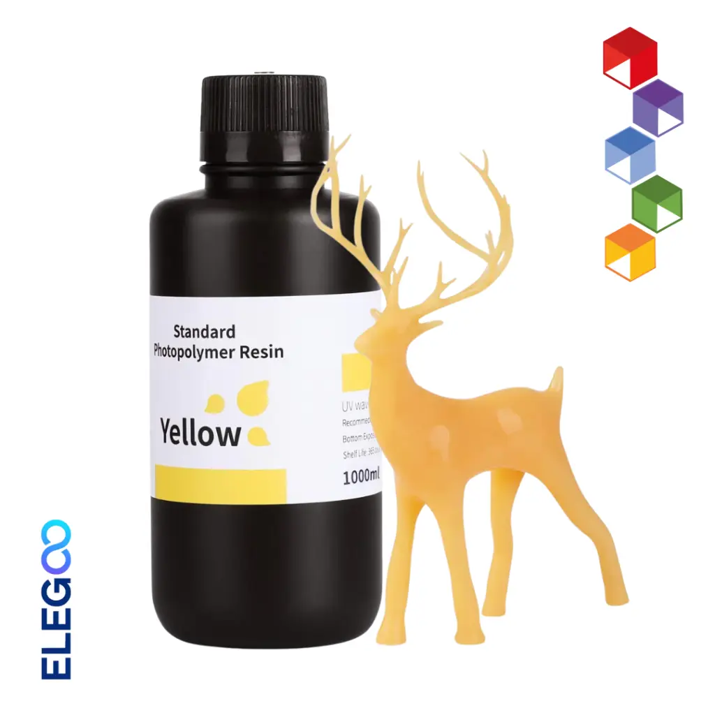Resina para Impresion 3D de 1kg - Elegoo Estandar en Guatemala - Amarillo.webp