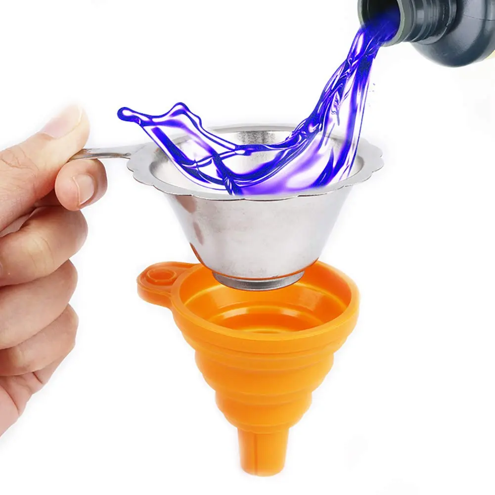 Embudo de Silicón + Filtro Metálico para Resina