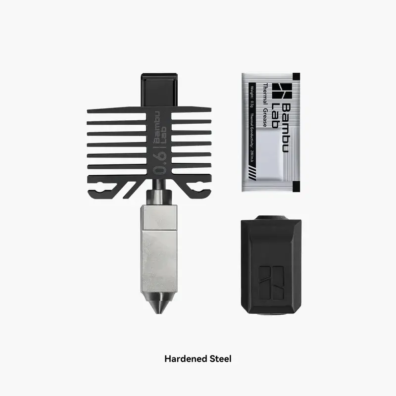 Hotend – Serie X1 y P1 – 0.6mm Acero Endurecido