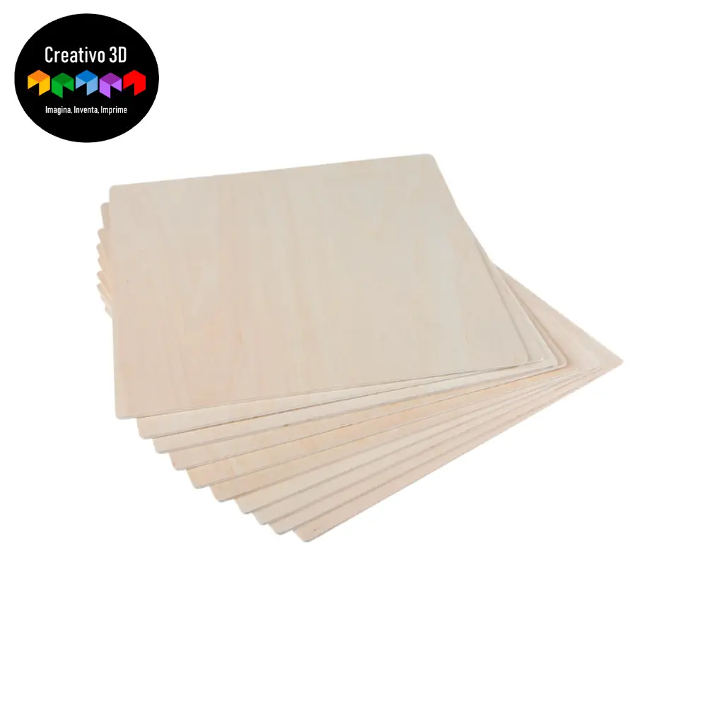 Hojas de madera contrachapada de tilo (10 piezas) – 200 x 200 x 3mm