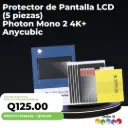 Anycubic – Protector de Pantalla LCD (5 piezas) – Photon Mono 2 4K+ (compatible con Mono / Mono 4K cortando exceso)