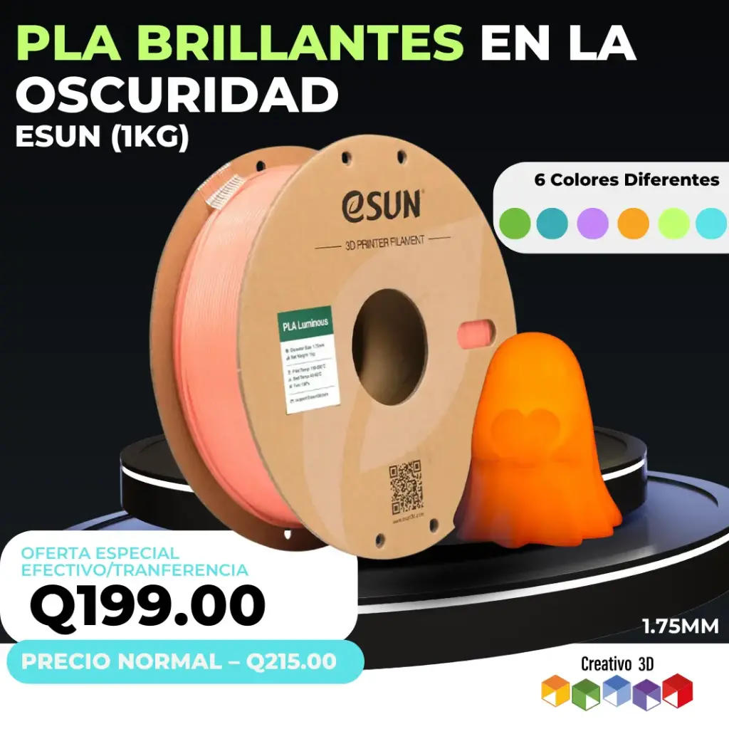 eSun Brillante en la Oscuridad PLA – 1. Kg / 1.75mm