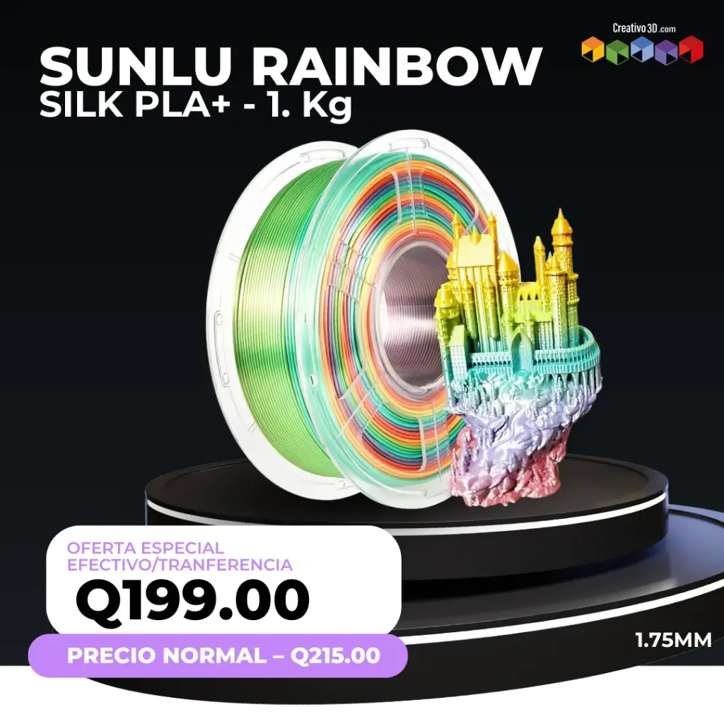 SUNLU RAINBOW SILK PLA+ - 1. Kg / 1.75mm - Filamento para Impresora 3D