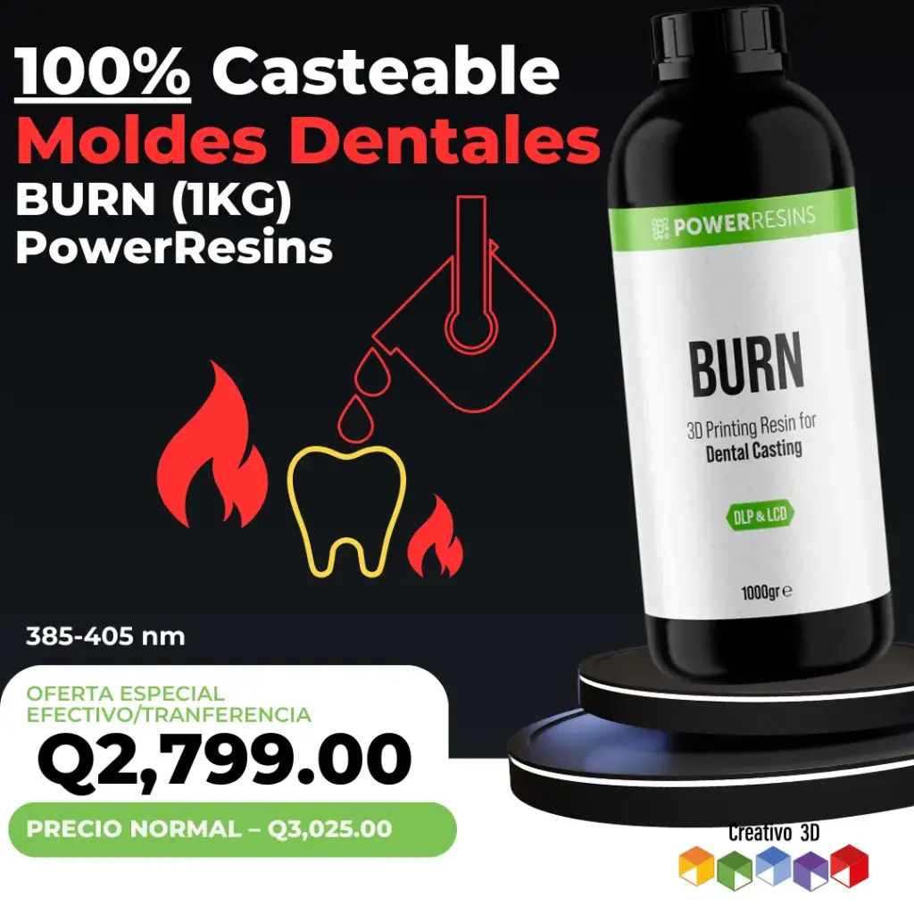 BURN – Resina Dental 100% Calcinable (Casteable) 1KG