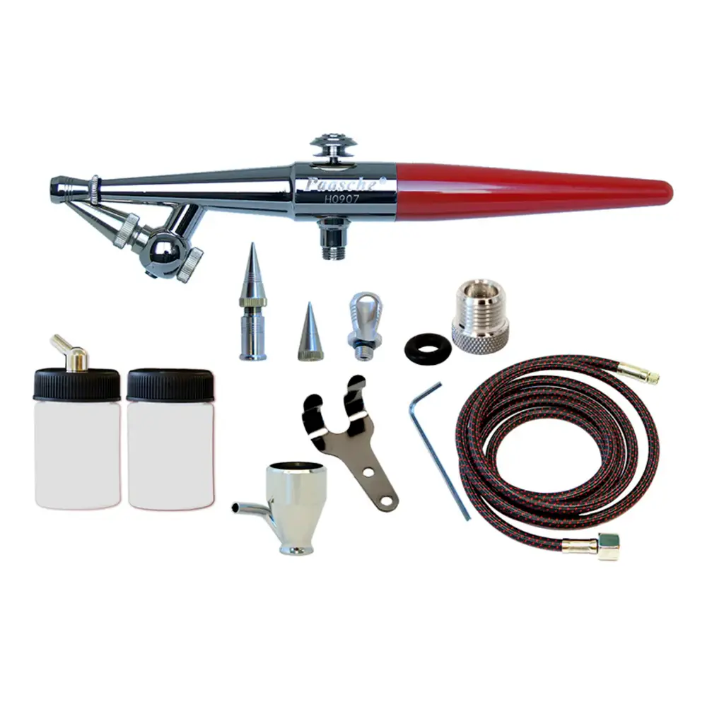 Aerógrafo Profesional Paasche H-3AS de Acción Simple con Boquillas Intercambiables