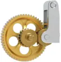 Bambu Lab A1 Series – Conjunto de Engranajes Panda de Acero Endurecido con Recubrimiento Dorado Nano y Soporte CNC de Aluminio
