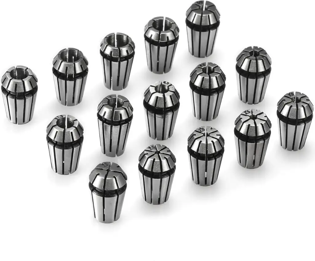 Set de Collets ER11 para CNC de 15 Piezas – Sujeción Precisa para Herramientas de Vástago Redondo