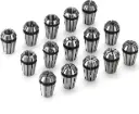 Set de Collets ER11 para CNC de 15 Piezas – Sujeción Precisa para Herramientas de Vástago Redondo