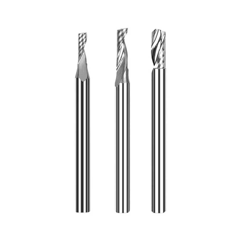 Juego de 3 Brocas Twotrees HRC55 3.175 mm – Carbide End Mill