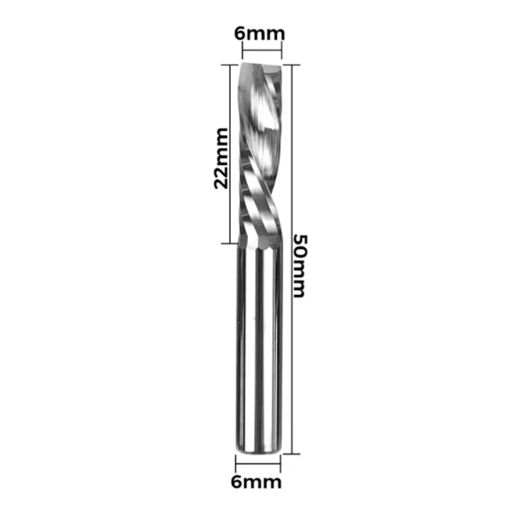Fresa Espiral de Un Solo Filo Twotrees – Vástago 6 mm (6x6x22x50mm)