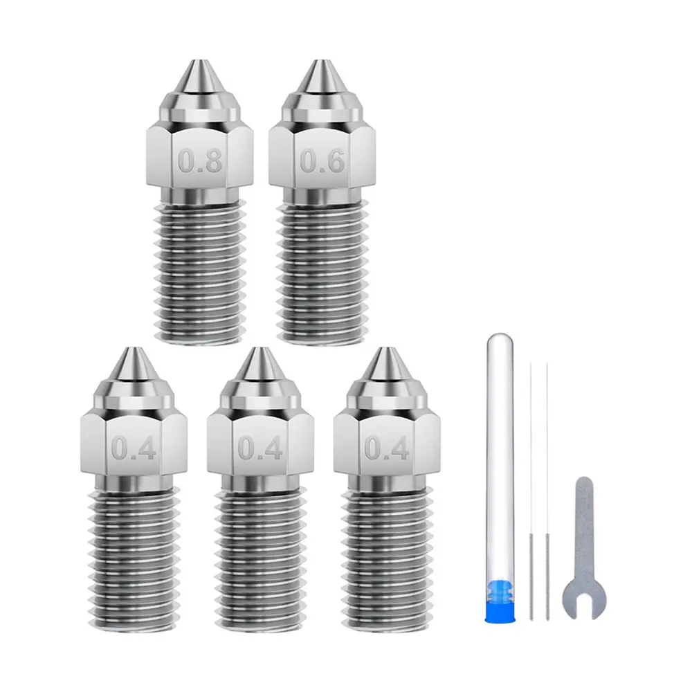 Neptune 4 Pro – Kit de Boquillas de Acero Endurecido (0.4 / 0.6 / 0.8mm)