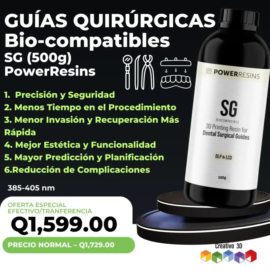 SG – Resina Dental Biocompatible para Guía Quirúrgica 500g