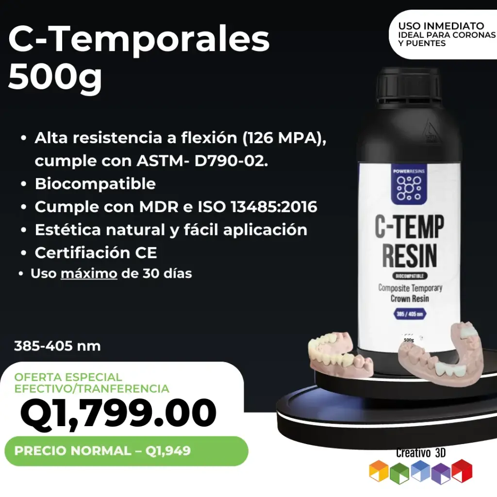 TEMP – Resina Dental Biocompatible para Temporales 500g