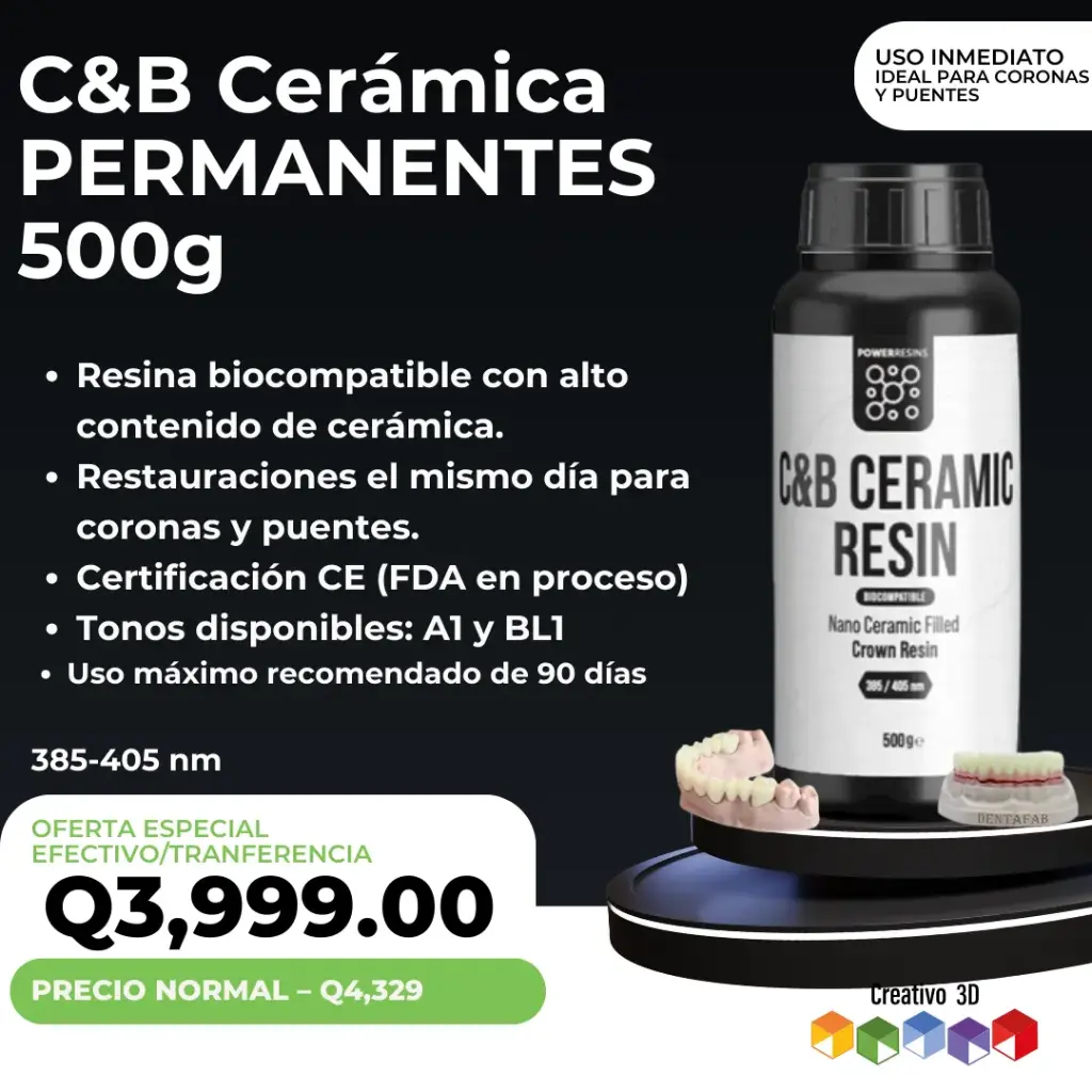 C&B – Resina Dental Biocompatible para Permanentes 500g