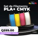 Set de Filamento PLA+ CMYK (Cian, Magenta, Amarillo y Blanco) para Litofanías Multi-color
