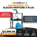 Impresora 3D Elegoo Neptune 4 Plus – Ultra Velocidad y Volumen (32 x 32 x 38.5 cm)