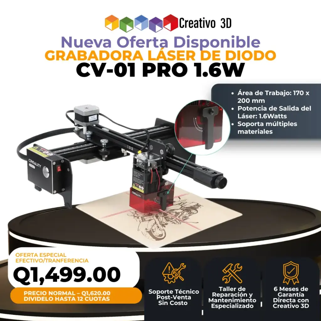 Grabadora Láser de Diodo CV-01 Pro – [170x200mm – 1.6W]
