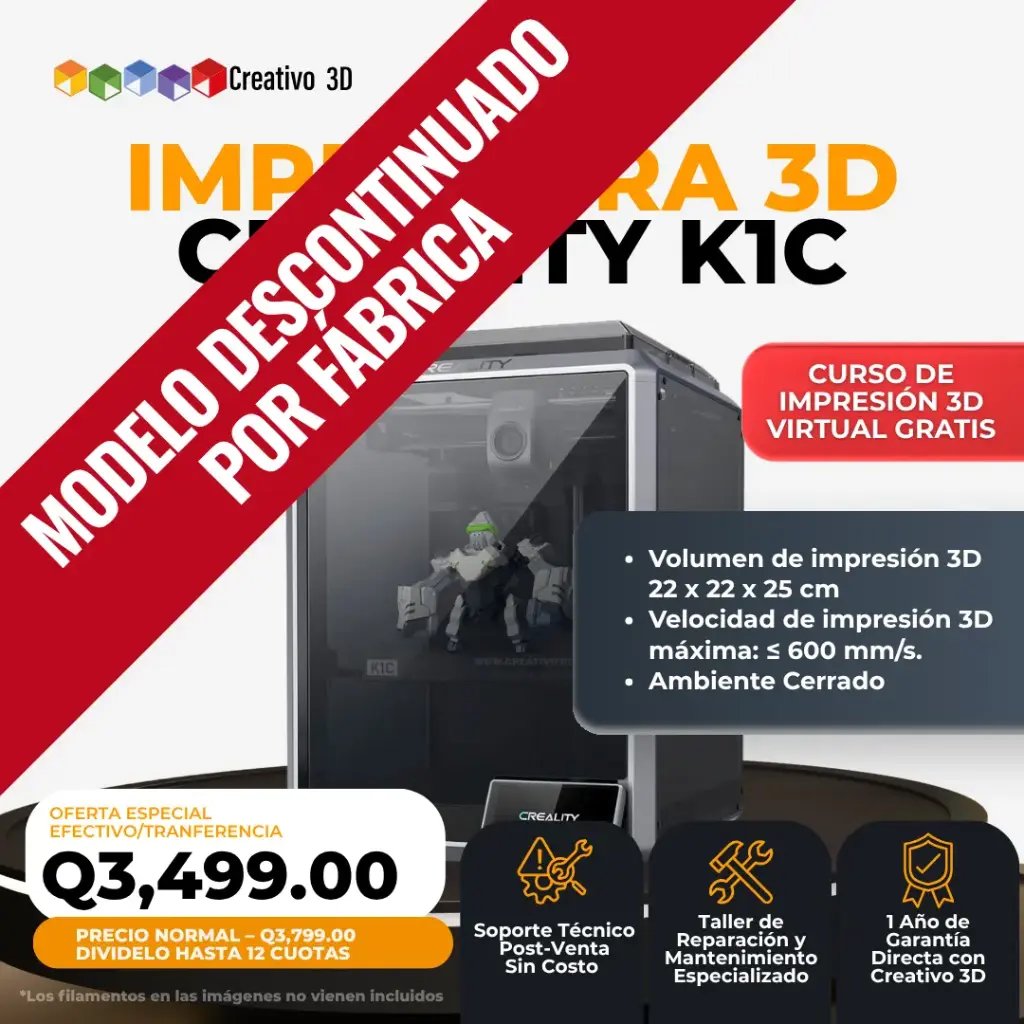 Creality K1C – Carbon Fiber Speedy – Impresora 3D FDM de Ultra Velocidad