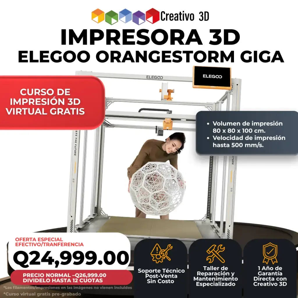 Elegoo OrangeStorm Giga – Impresora 3D FDM Industrial de Gran Formato (800x800x1000 mm)