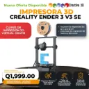 Creality – Ender 3 V3 SE – [Fácil de usar, muy potente y veloz] – 22 x 22 x 25 cm
