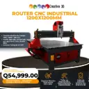 Router CNC Industrial 1200x1200mm con spindle refrigerado por agua de 3.0kW – 24,000 RPM