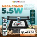 Mega Combo TTS 55 Pro + Eje Rotativo de Rodos + Asistencia de Aire + Cama Panal 50×50 cm + Plancha Aluminio 50×50 cm + Elevadores