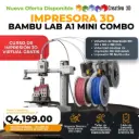 BambuLab – A1 Mini Combo Impresión 3D MultiColor, Ultra Velocidad y Ultra Calidad