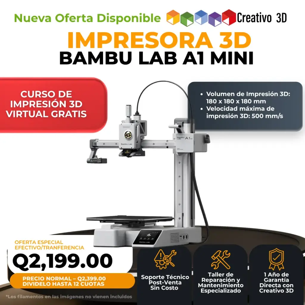 BambuLab – A1 Mini Impresión 3D Ultra Velocidad y Ultra Calidad