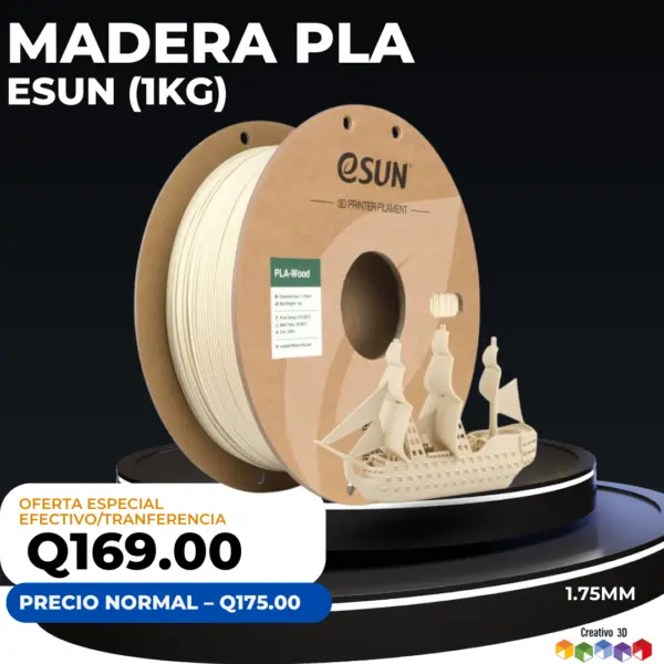 Filamento Madera PLA – eSun 1KG