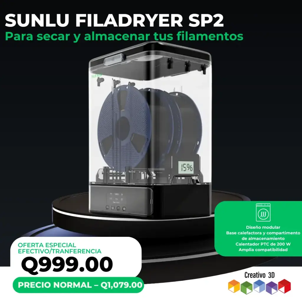 SUNLU FilaDryer SP2 – Caja de Almacenamiento Inteligente para Filamentos 3D
