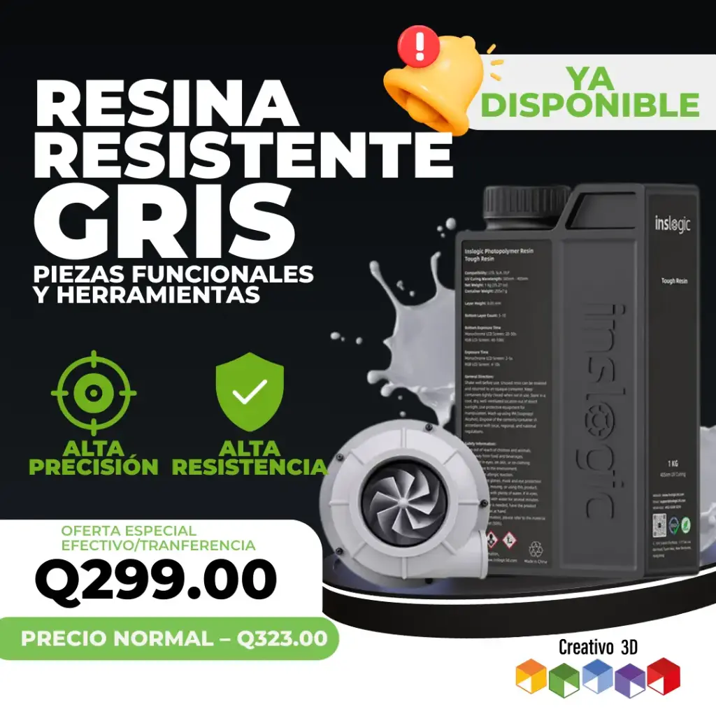 Resina – Resistente Gris | INSLOGIC