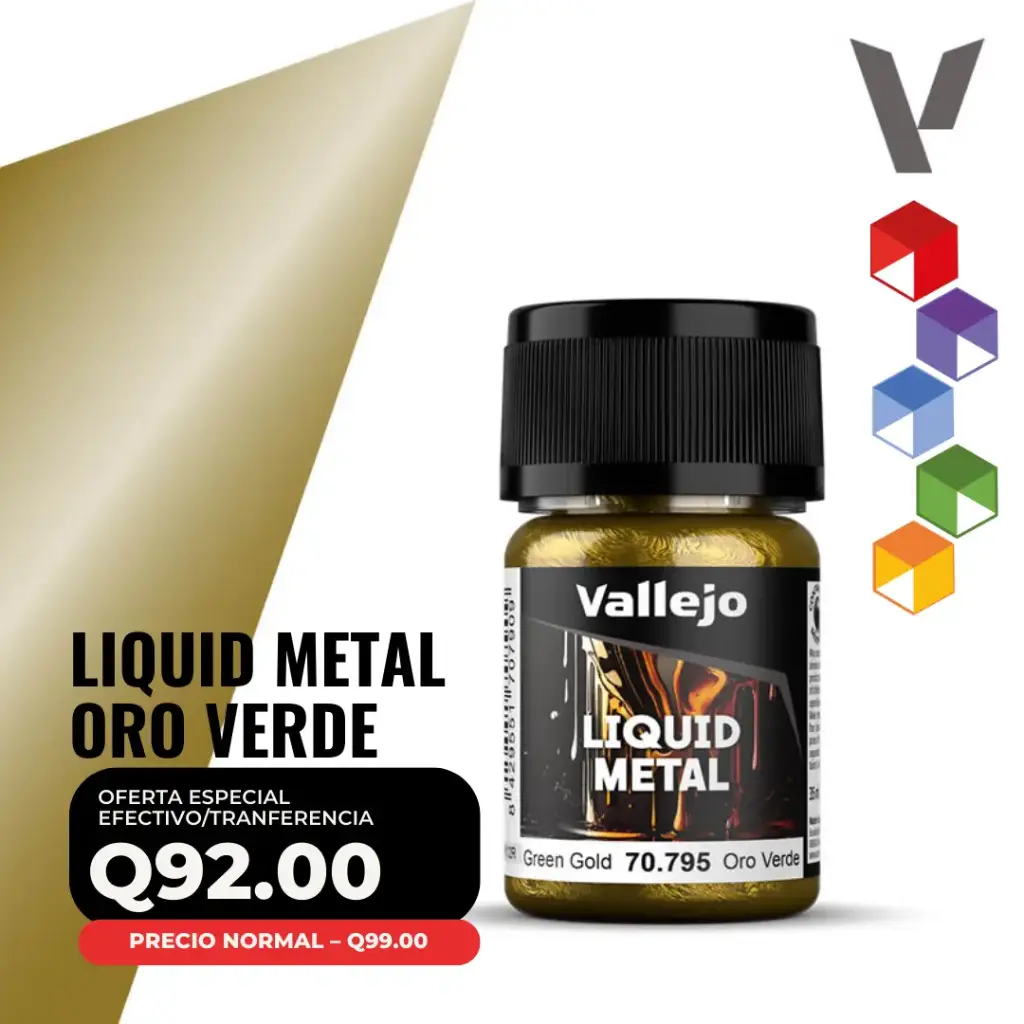 Vallejo Liquid Metal – Oro Verde 35ml (70.795 – Pos. 226)