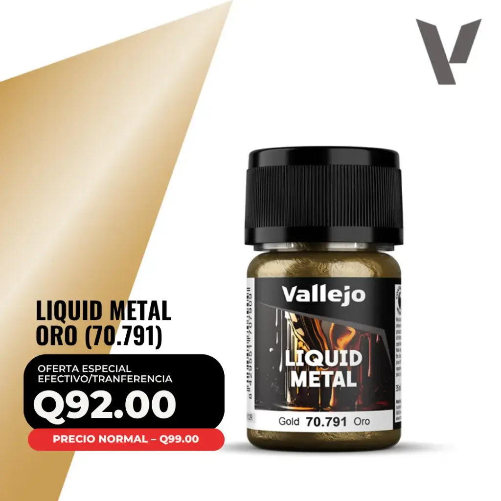 Vallejo Liquid Metal – Oro 35ml (70.791 – Pos. 222)