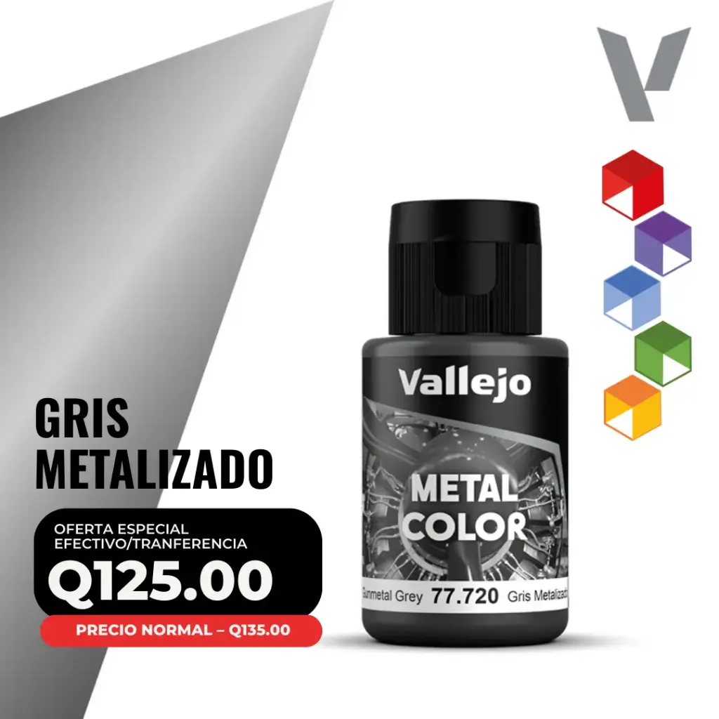 Vallejo Metal Color – Gris Metalizado 32ml (77.720)