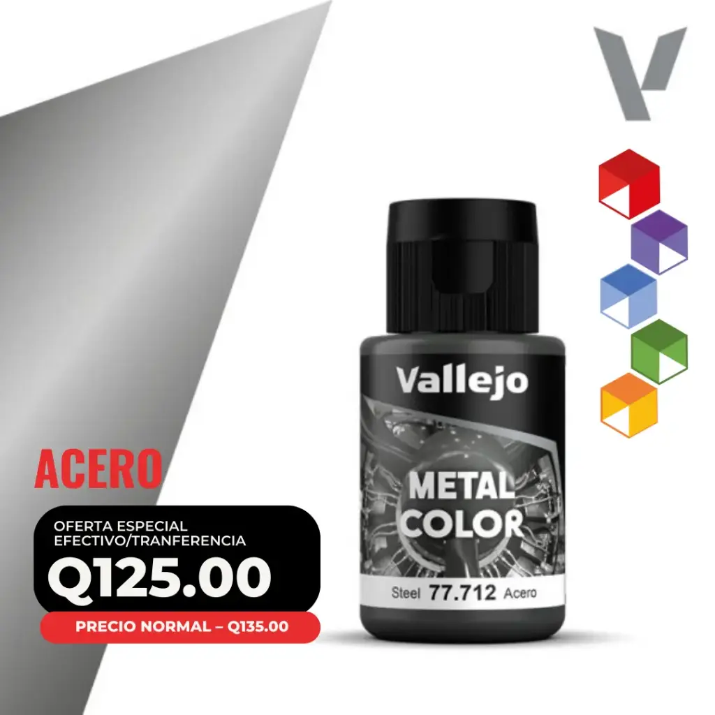 Vallejo Metal Color – Acero 32ml (77.712)