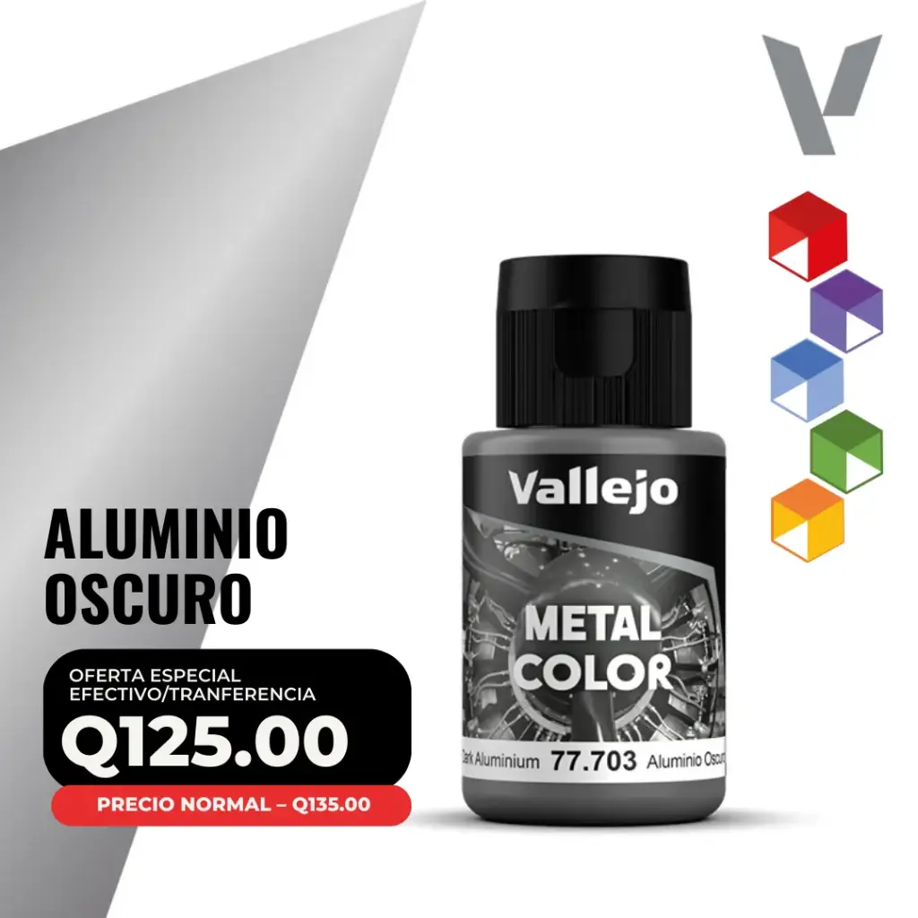 Vallejo Metal Color – Aluminio Oscuro 32ml (77.703)