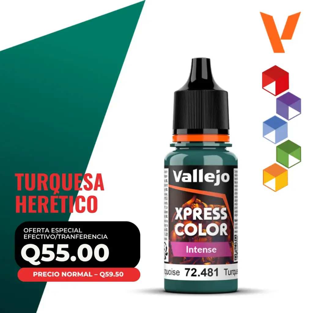 Vallejo Xpress Color – Turquesa Herético (72.481 – Pos. 193) – Intense